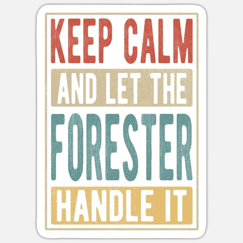 Cadeau rétro Forester - Sticker taille S (10 x 10 cm) - blanc mat