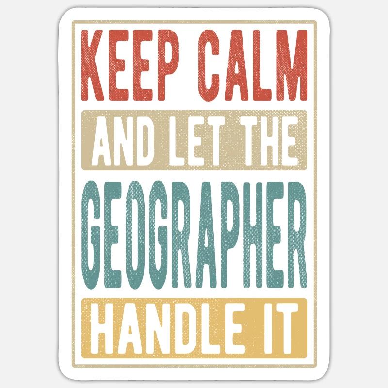 Geographer Retro Gift Sticker size S (10 x 10 cm)