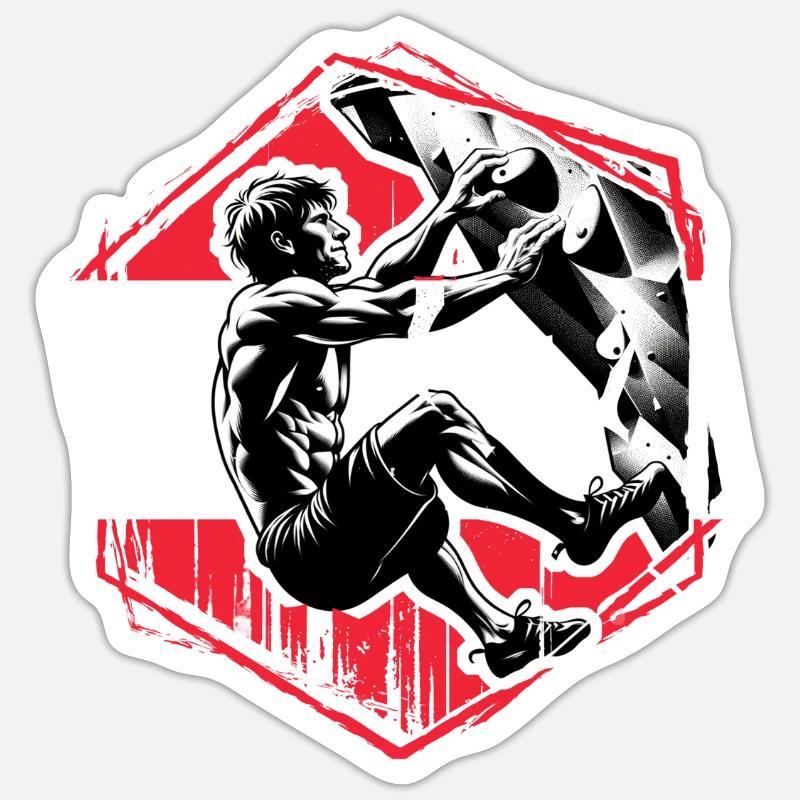 Austrian Climber – Distressed Boulderer Climbing Sticker Größe S (10 x 10 cm)