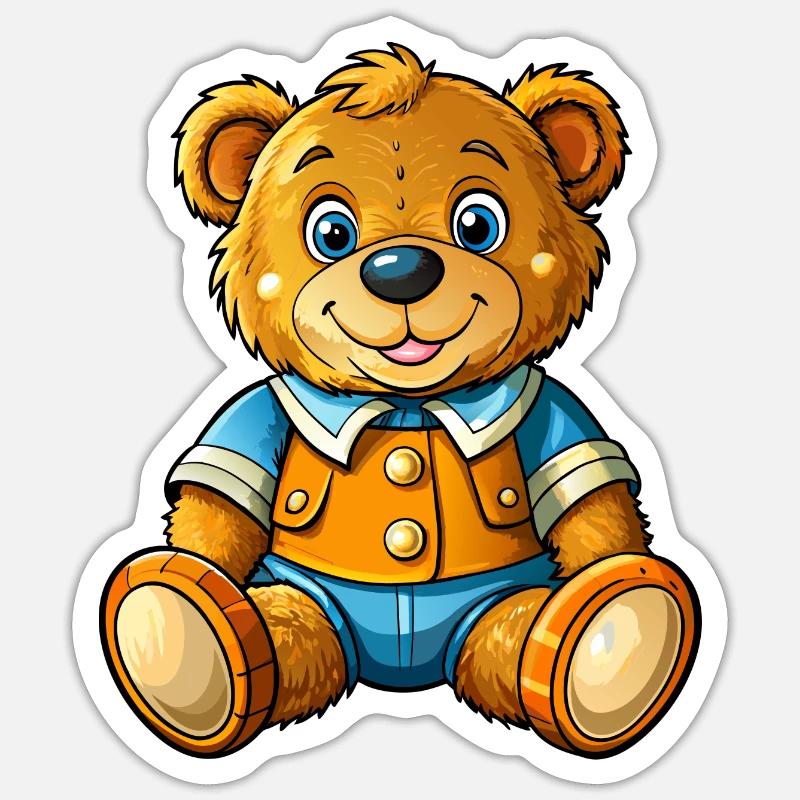 Cute Teddy Sticker size S (10 x 10 cm)