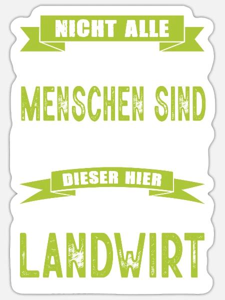 Nicht Alle Menschen Sind Prominent Landwirt Bauer - Sticker Größe S (10 x 10 cm) - Mattweiß