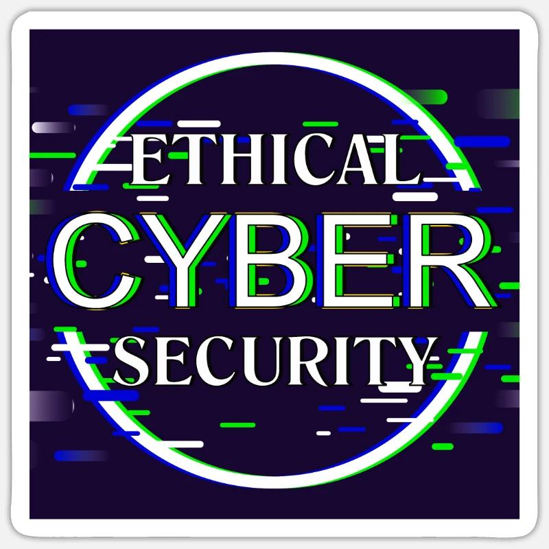 Cybersécurité éthique - Sticker taille S (10 x 10 cm) - blanc mat