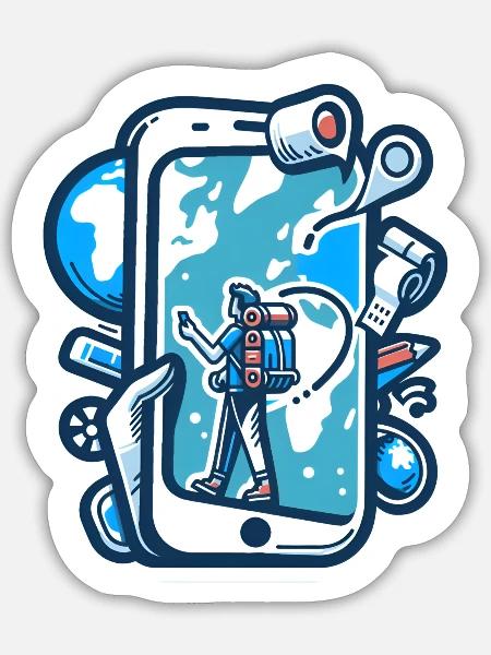Entdecke das unentdeckte - Sticker Größe S (10 x 10 cm) - Mattweiß