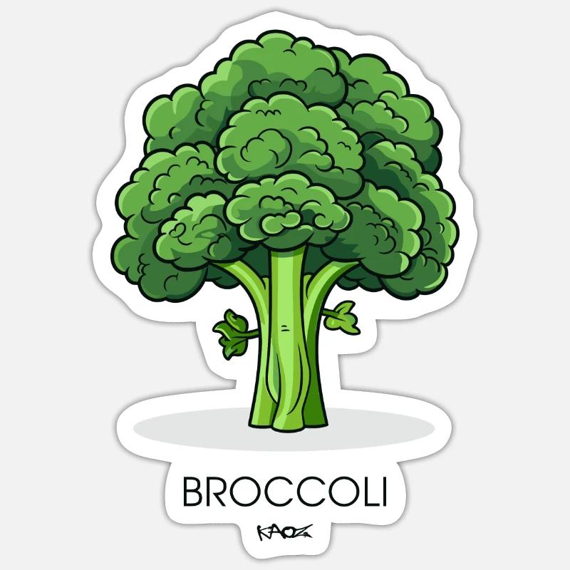 Easy Broccoli - Sticker size S (10 x 10 cm) - white matte