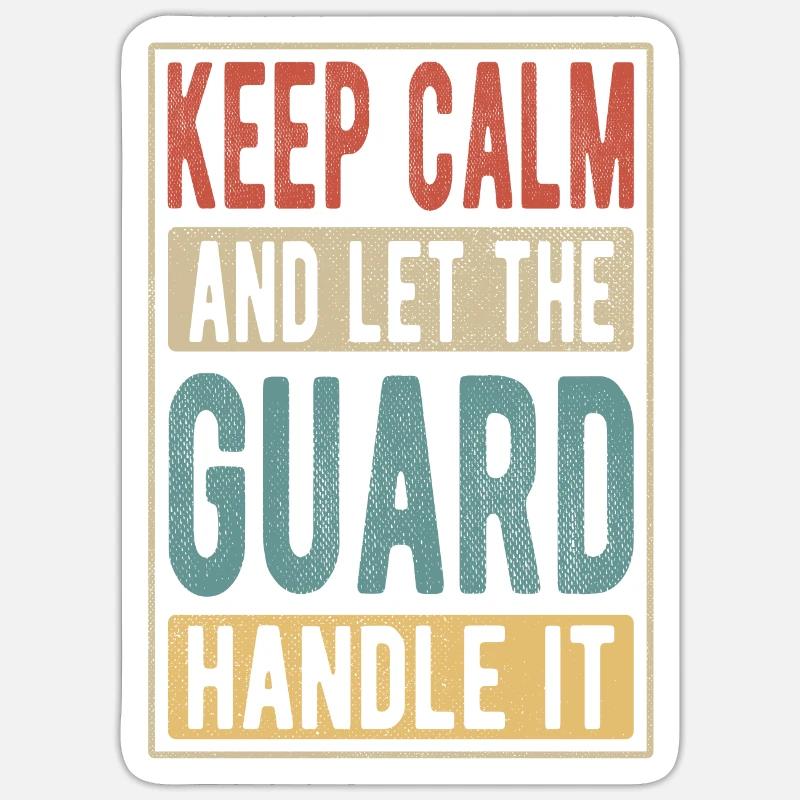 Garde Rétro Cadeau - Sticker taille S (10 x 10 cm) - blanc mat