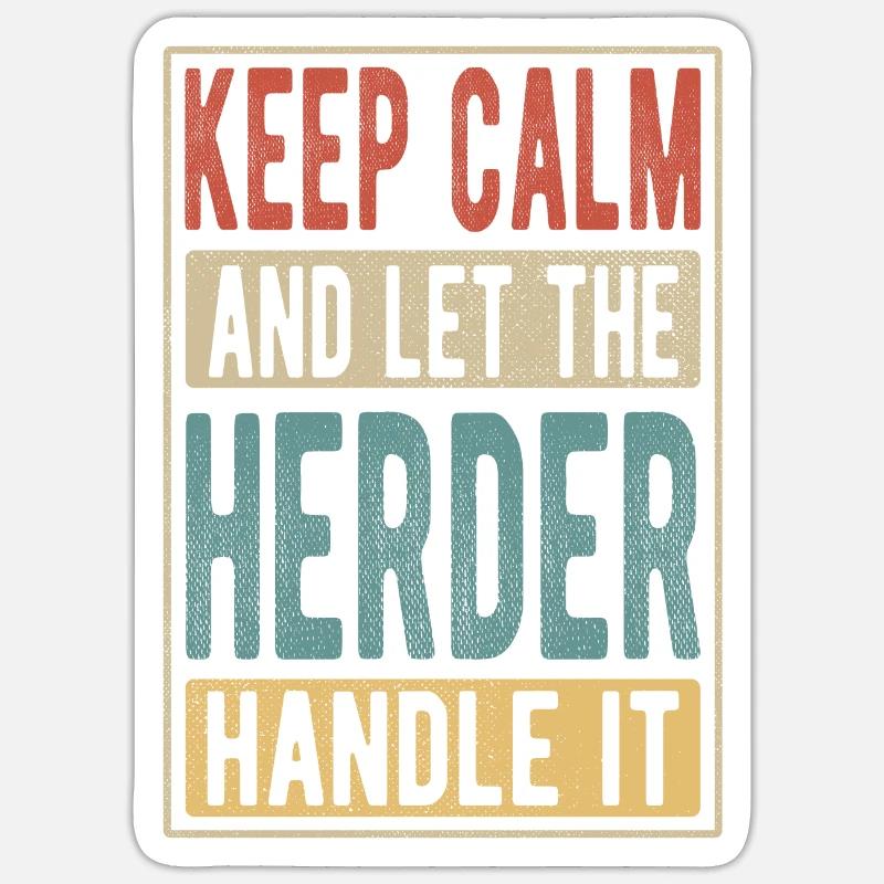 Herder Retro Gift - Sticker size S (10 x 10 cm) - white matte