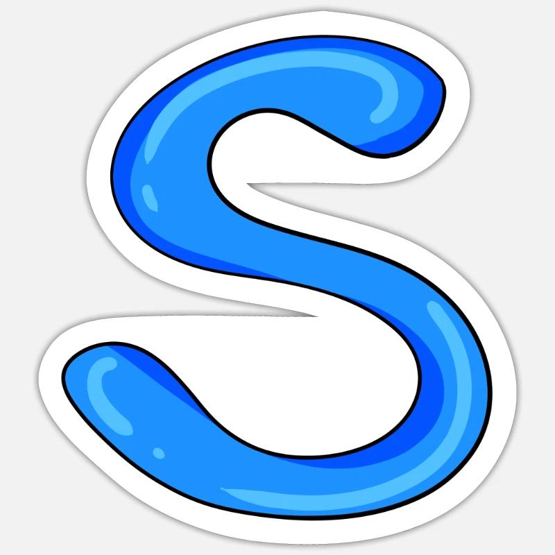 Buchstabe S Anfangsbuchstabe Sticker Größe S (10 x 10 cm)