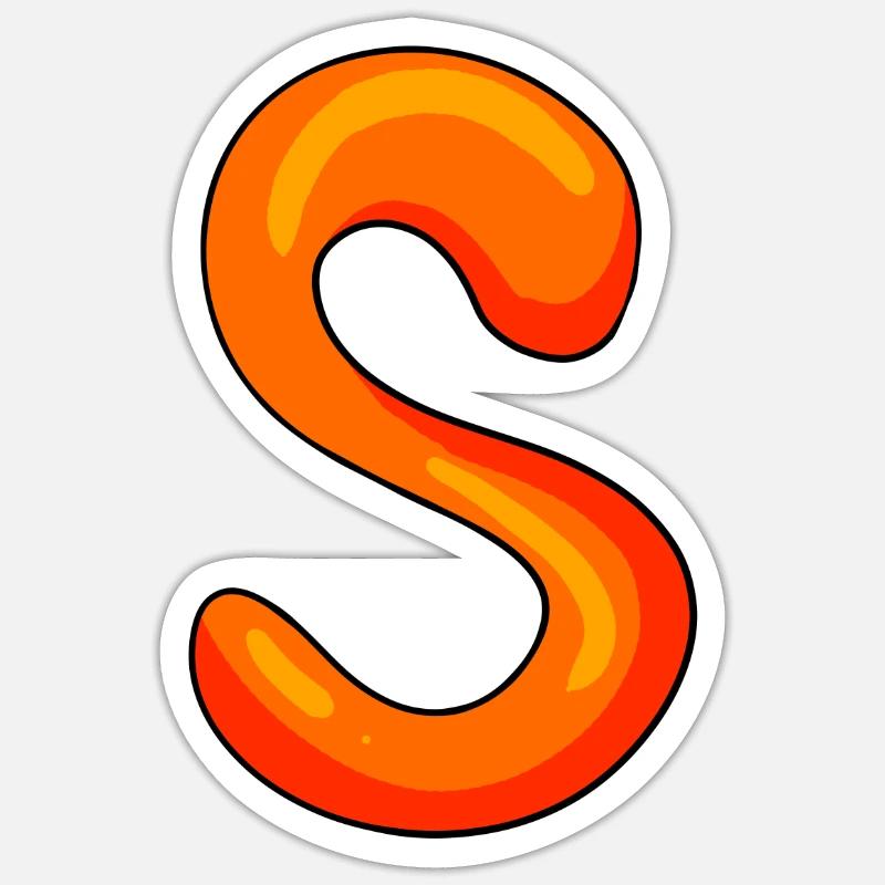 Buchstabe S Anfangsbuchstabe Sticker Größe S (10 x 10 cm)