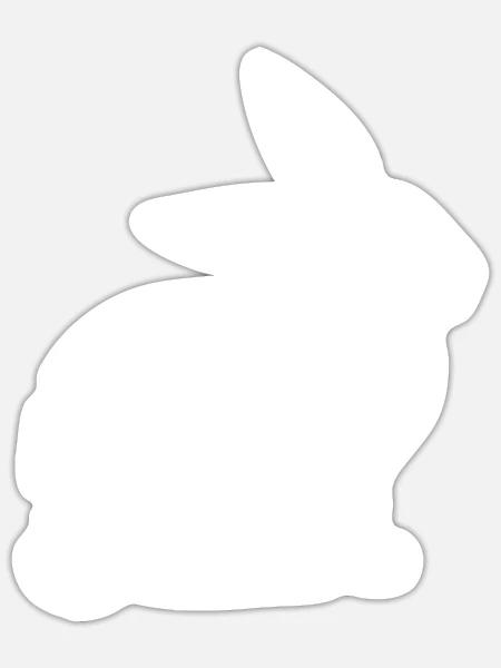 hase - geschenkidee für Ostern - Osterhase - Sticker Größe S (10 x 10 cm) - Mattweiß