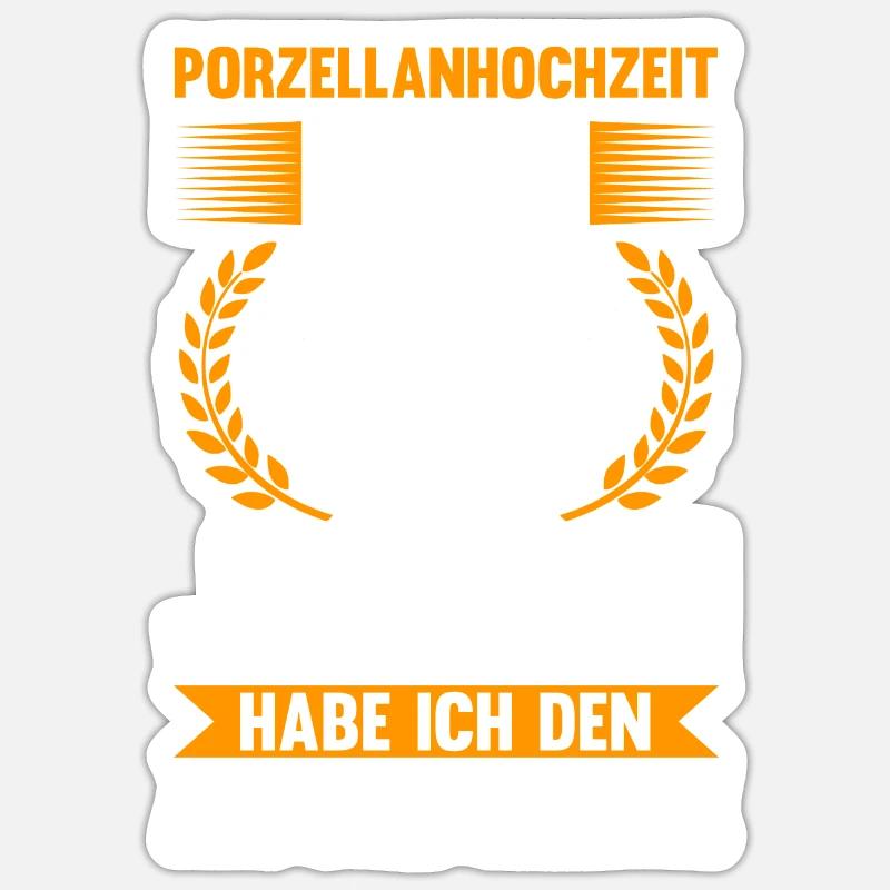 20 Jahre Ehe Ehefrau Ehepaar Geschenk Sticker Größe S (10 x 10 cm)