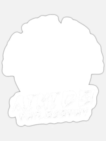 Aikido Aikidoka - Sticker Größe S (10 x 10 cm) - Mattweiß