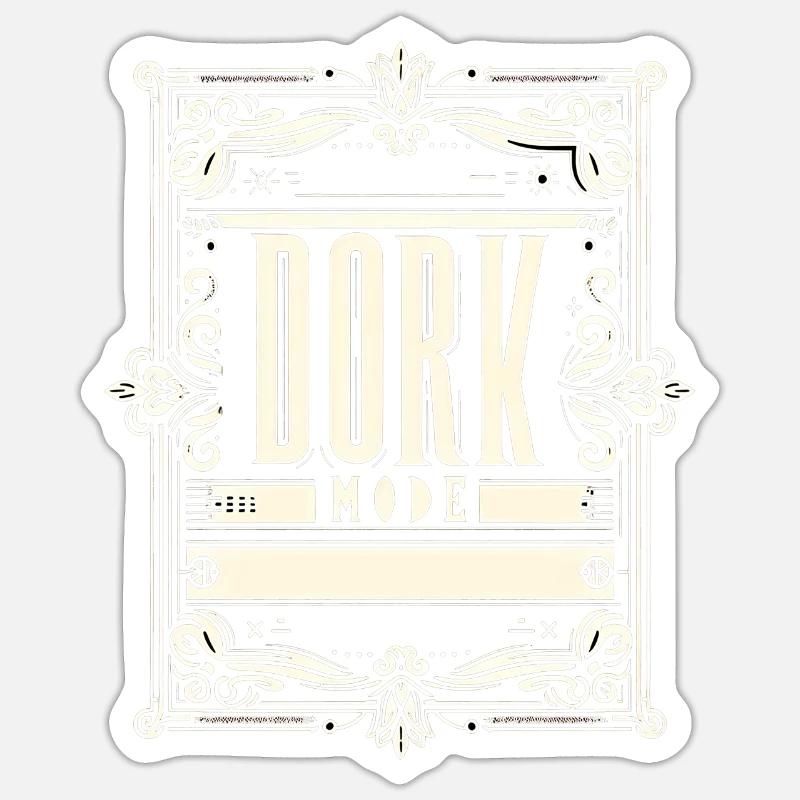 Mode Dork 15 - Sticker taille S (10 x 10 cm) - blanc mat