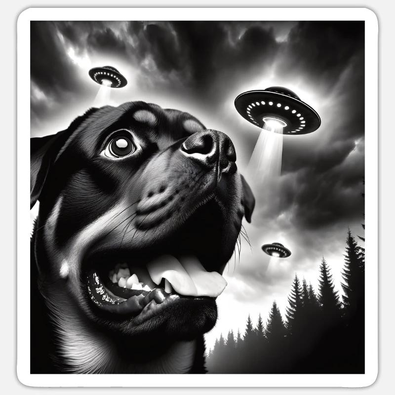 Rottweiler - Sticker taille S (10 x 10 cm) - blanc mat