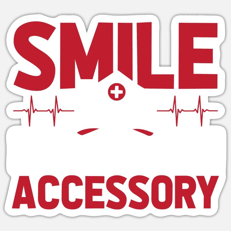 Krankenschwester - Sticker Größe S (10 x 10 cm) - Mattweiß