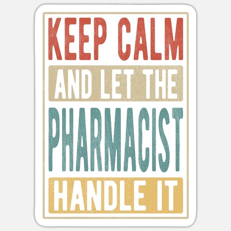 Pharmacist Retro Gift - Sticker size S (10 x 10 cm) - white matte