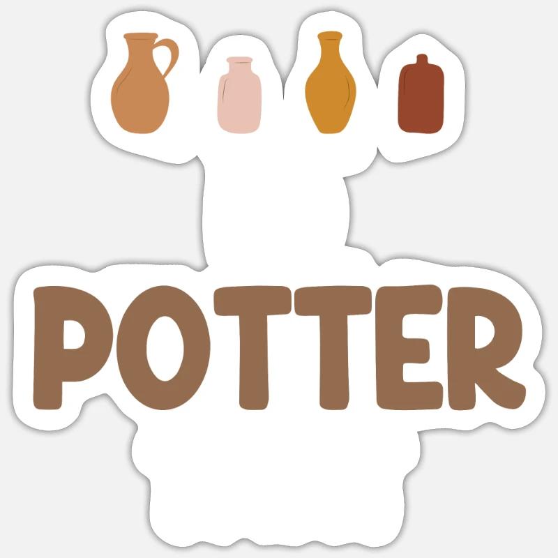 I would make this fun pottery artwork Sticker size S (10 x 10 cm)