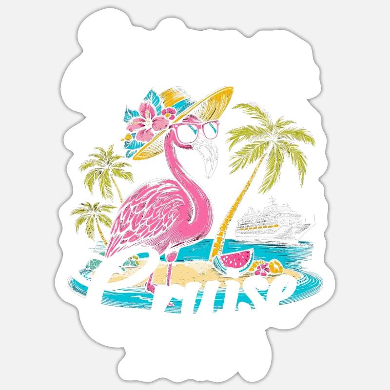 Croisière Sisters 2024 - Sticker taille S (10 x 10 cm) - blanc mat