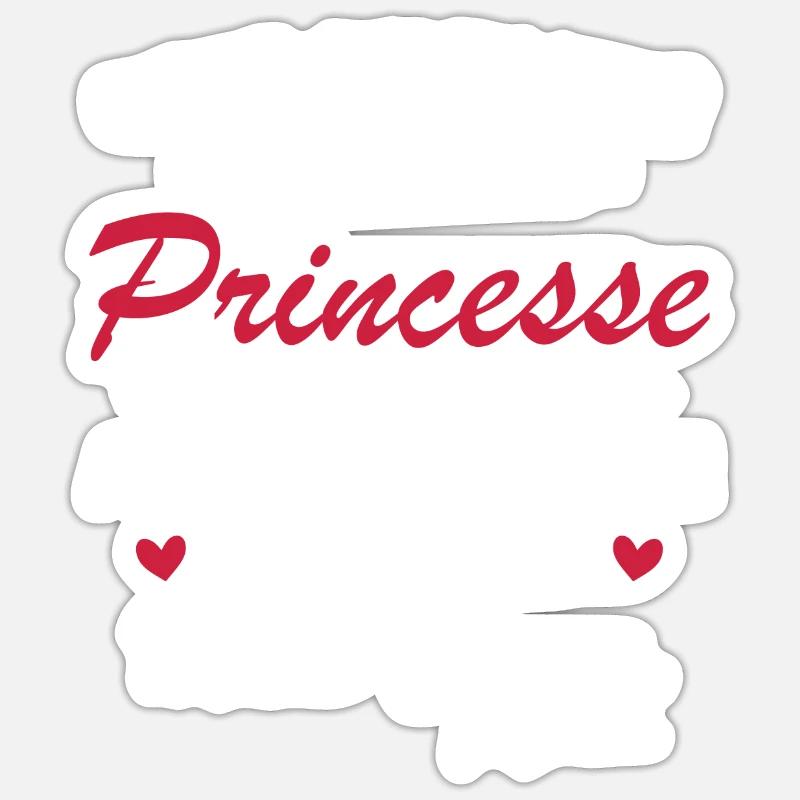 Princesse et aide soignante - Sticker taille S (10 x 10 cm) - blanc mat