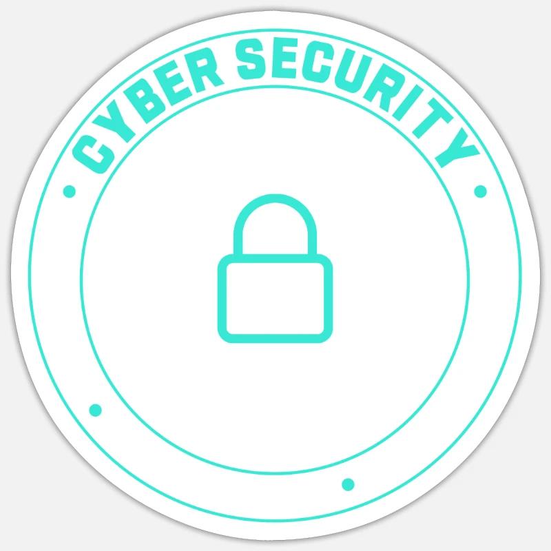 Cybersécurité - Sticker taille S (10 x 10 cm) - blanc mat