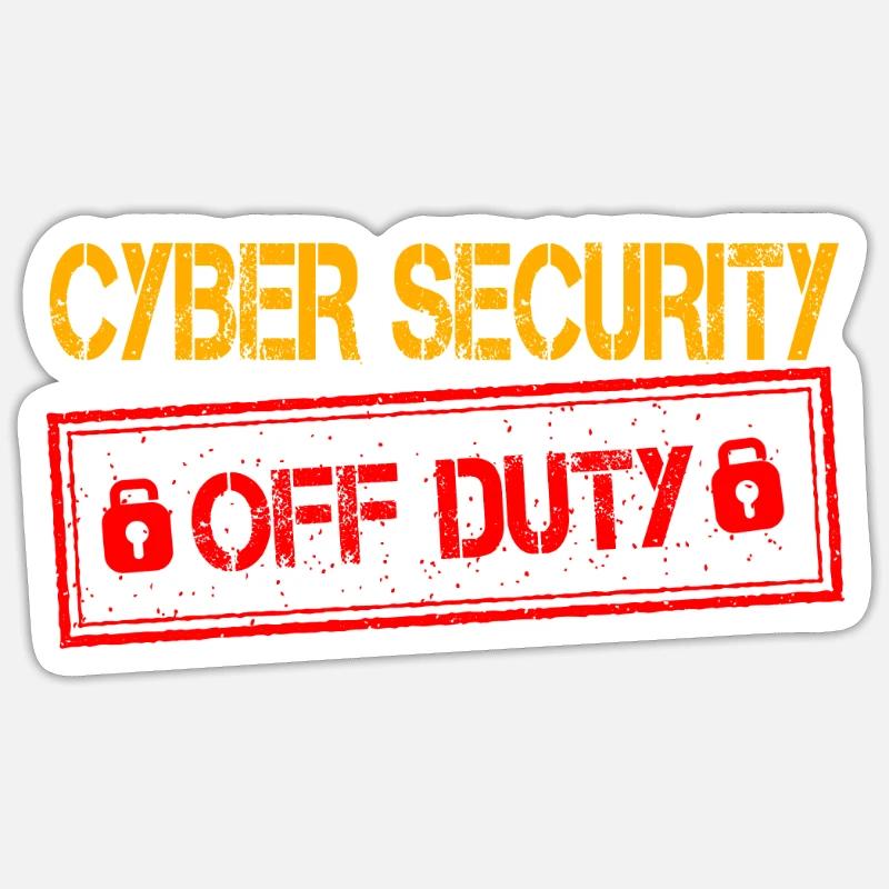 CybCyber Security hors service - Sticker taille S (10 x 10 cm) - blanc mat