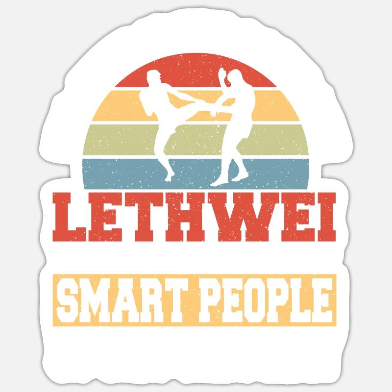 Lethwei burmesisches Geschenk Sticker Größe S (10 x 10 cm)