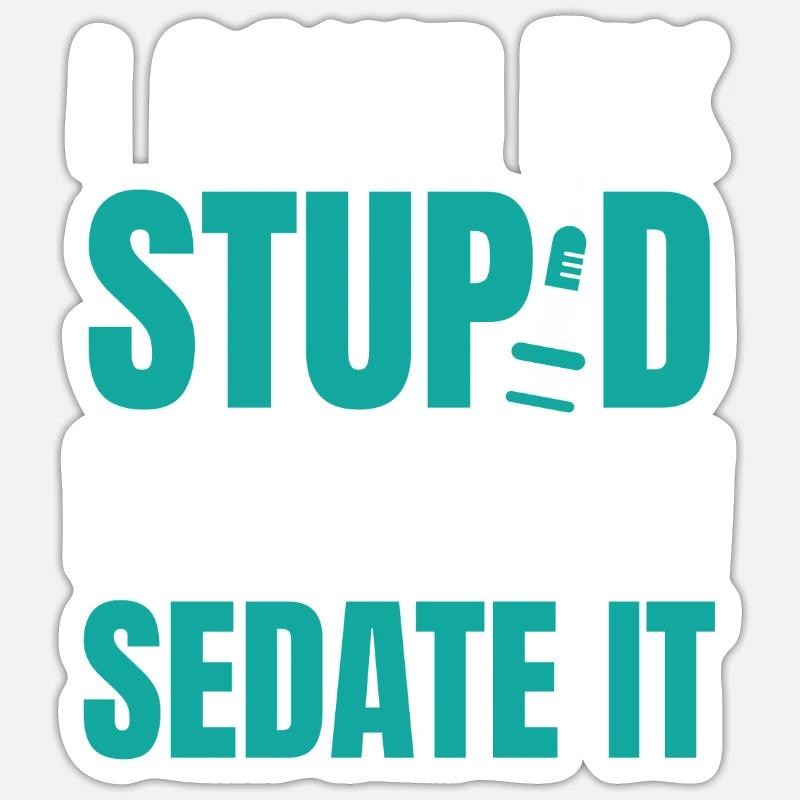Infirmier - Sticker taille S (10 x 10 cm) - blanc mat