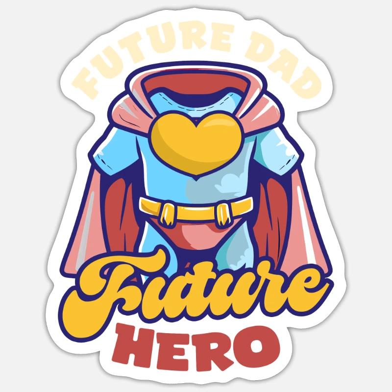 Future Dad Future Dad Future Hero Sticker size S (10 x 10 cm)