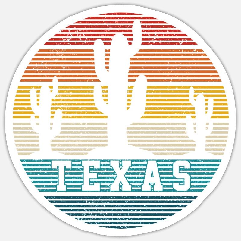 Texas - Sticker size S (10 x 10 cm) - white matte