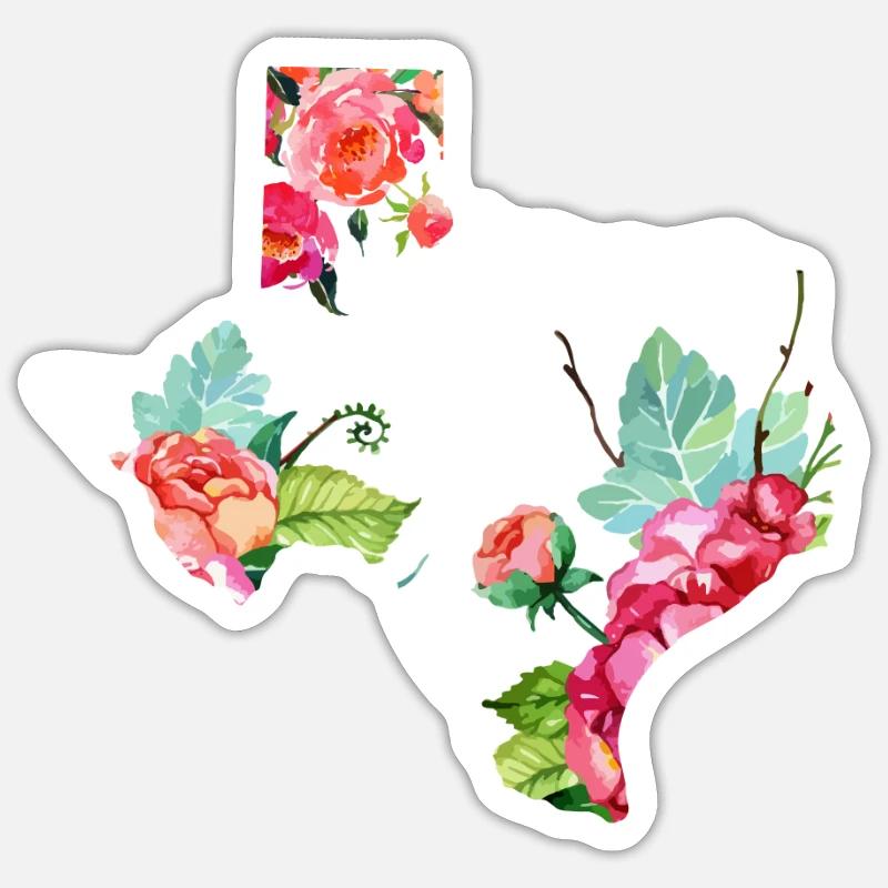 Texas - Sticker size S (10 x 10 cm) - white matte