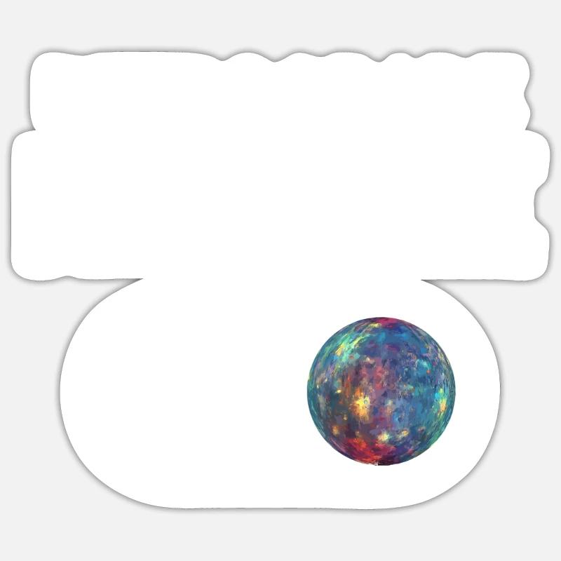 Mercure rétrograde - Sticker taille S (10 x 10 cm) - blanc mat