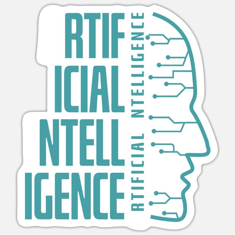 Artificial intelligence, Artificial Intelligence AI Sticker size S (10 x 10 cm)