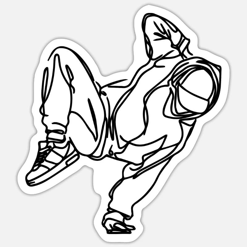 Breakdancer Sticker size S (10 x 10 cm)