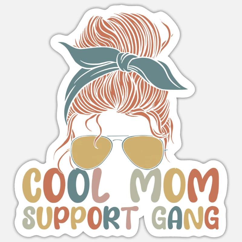 Mom Support Mom - Sticker size S (10 x 10 cm) - white matte