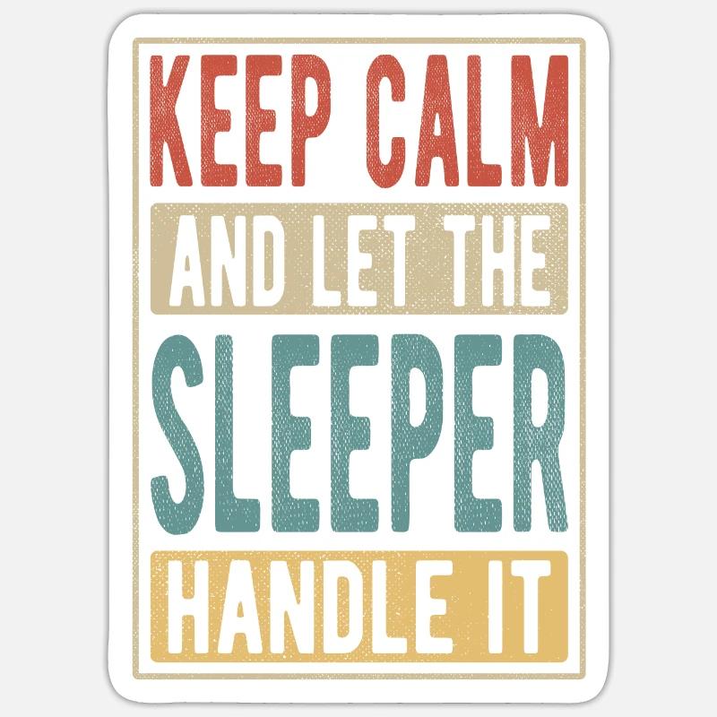 Sleeper Retro Gift - Sticker size S (10 x 10 cm) - white matte