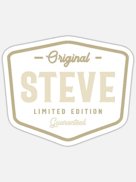 Original Steve Limitierte Auflage Benutzerdefinierter Name Steve - Sticker Größe S (10 x 10 cm) - Mattweiß