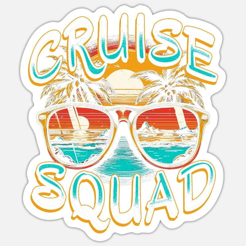 Cruise Squad - Sticker size S (10 x 10 cm) - white matte