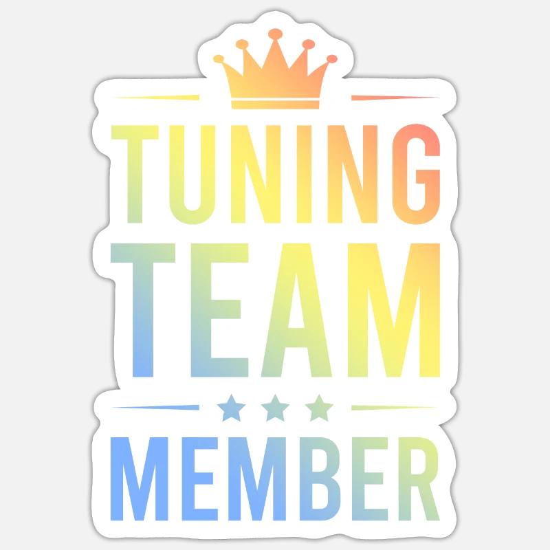 Tuning Team Bunt - Sticker size S (10 x 10 cm) - white matte