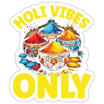 Happy Holi Greetings Hinduism Indian Festival - Sticker size S (10 x 10 cm) - white matte - Front