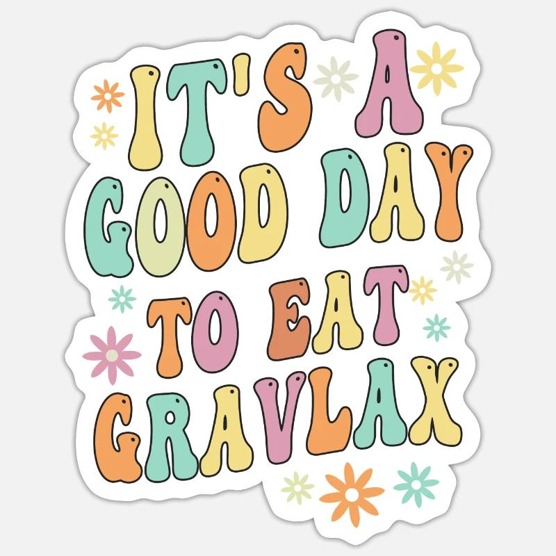 Gravlax Lover Gift - Sticker size S (10 x 10 cm) - white matte