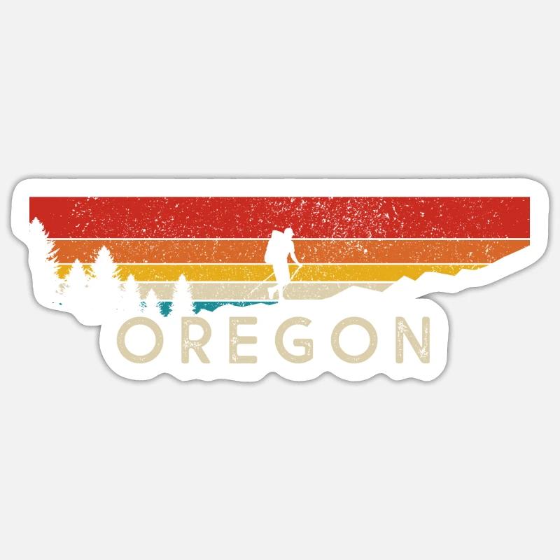 Oregon - Sticker taille S (10 x 10 cm) - blanc mat
