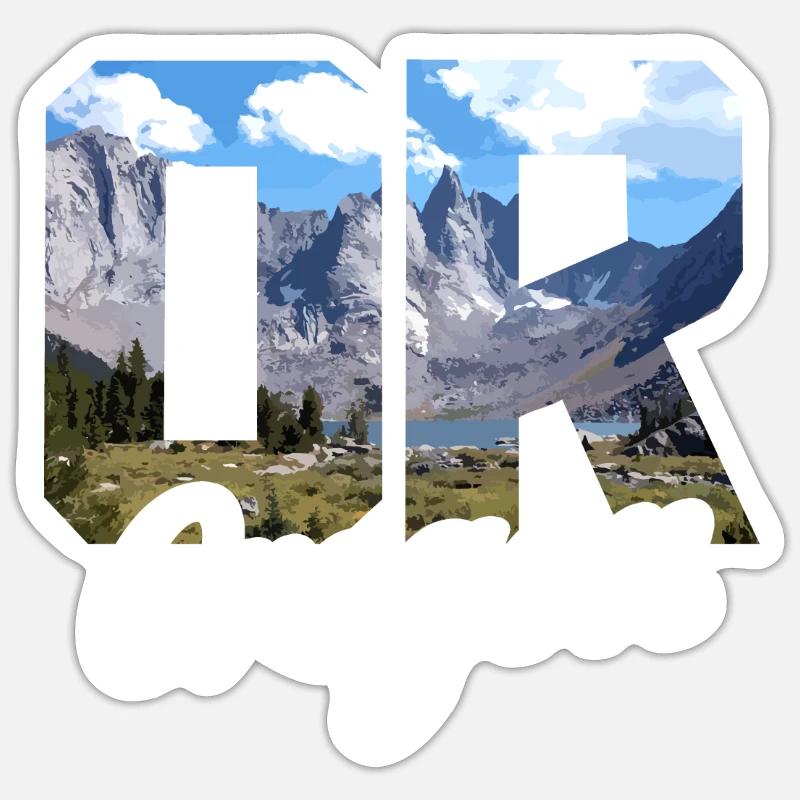 Oregon - Sticker taille S (10 x 10 cm) - blanc mat