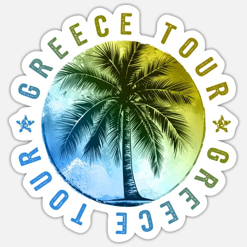 Vacances en Grèce Sticker taille S (10 x 10 cm)