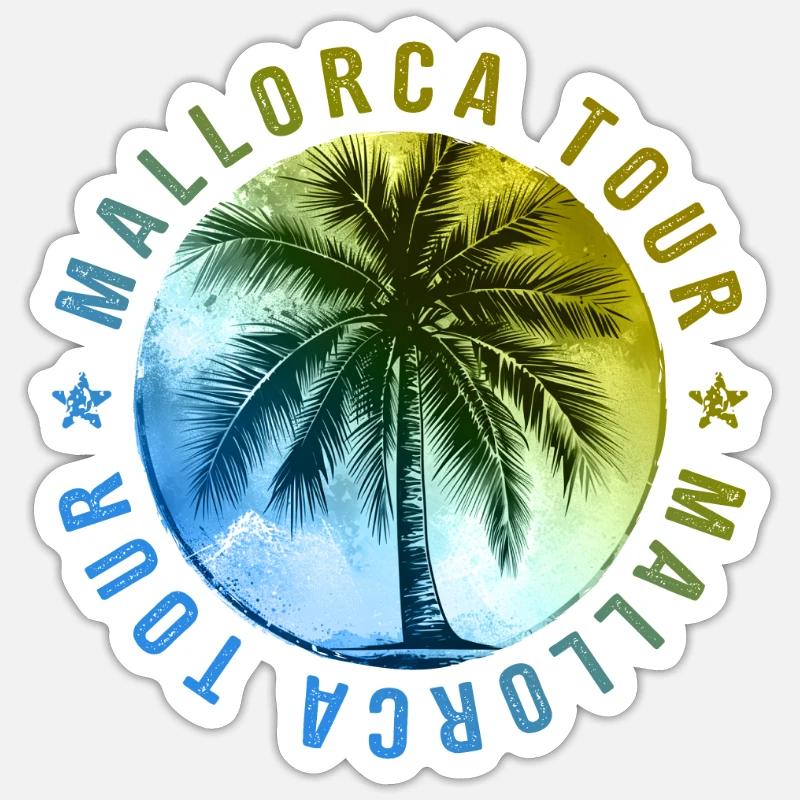 Vacances à Majorque - Sticker taille S (10 x 10 cm) - blanc mat