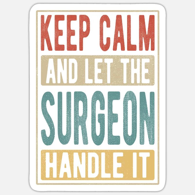 Surgeon Retro Gift Sticker size S (10 x 10 cm)