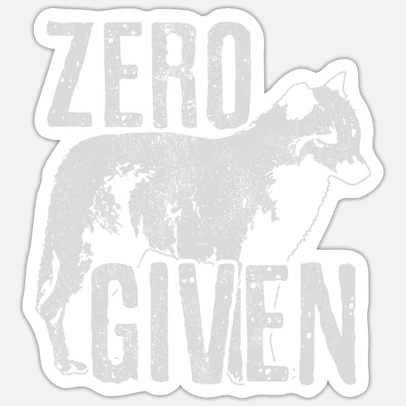 Fuchs Zero Fox Given Lustig Sticker Größe S (10 x 10 cm)