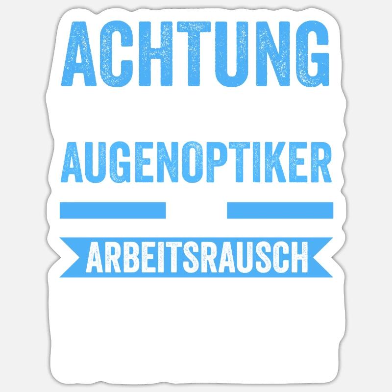 Optiker Beruf Sehschärfe Geschenk - Sticker Größe S (10 x 10 cm) - Mattweiß