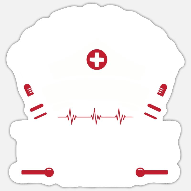Krankenschwester - Sticker Größe S (10 x 10 cm) - Mattweiß