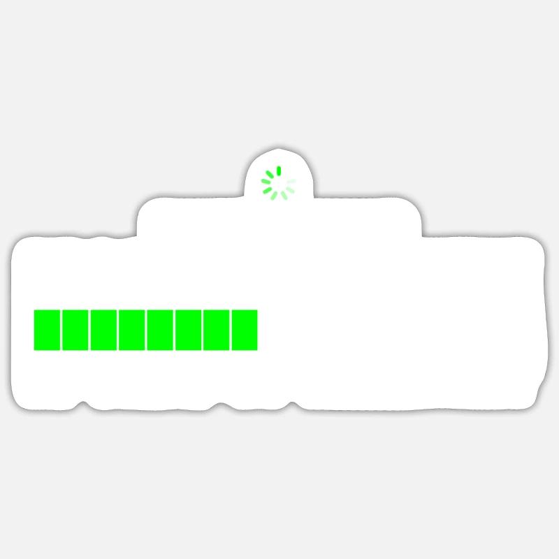 Next loading - Sticker size S (10 x 10 cm) - white matte