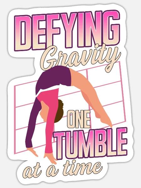 Tumbling Fitness Akrobatik - Sticker Größe S (10 x 10 cm) - Mattweiß