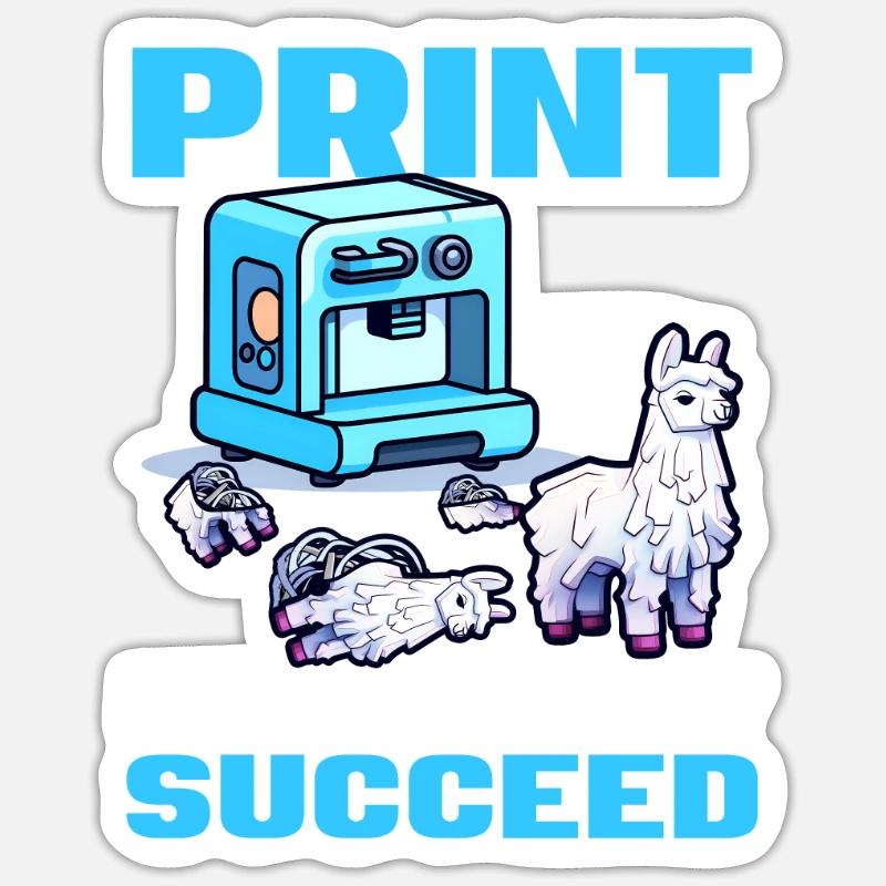 Impression 3D Impression Échec Répétition Réussite Sticker taille S (10 x 10 cm)